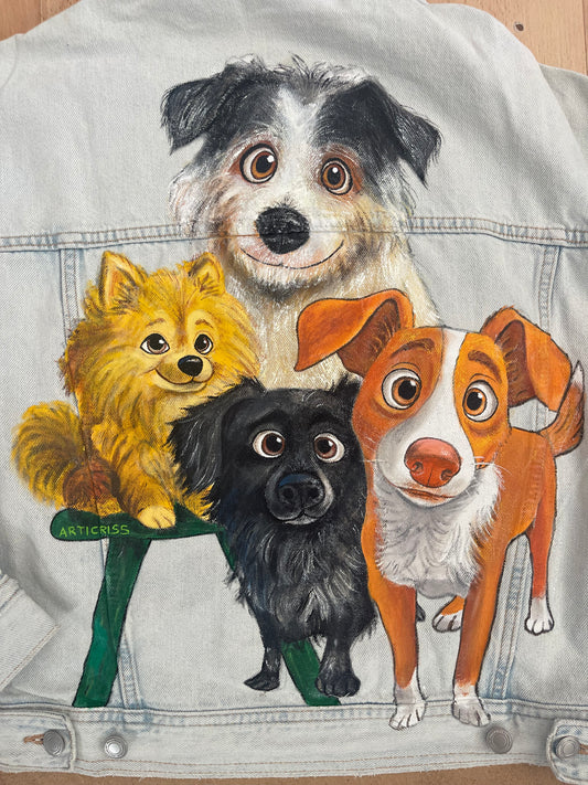 Cazadora vaquera 4 mascotas animadas