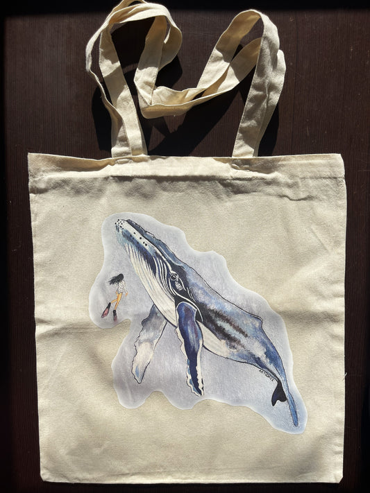 Totebag Ballena y chica