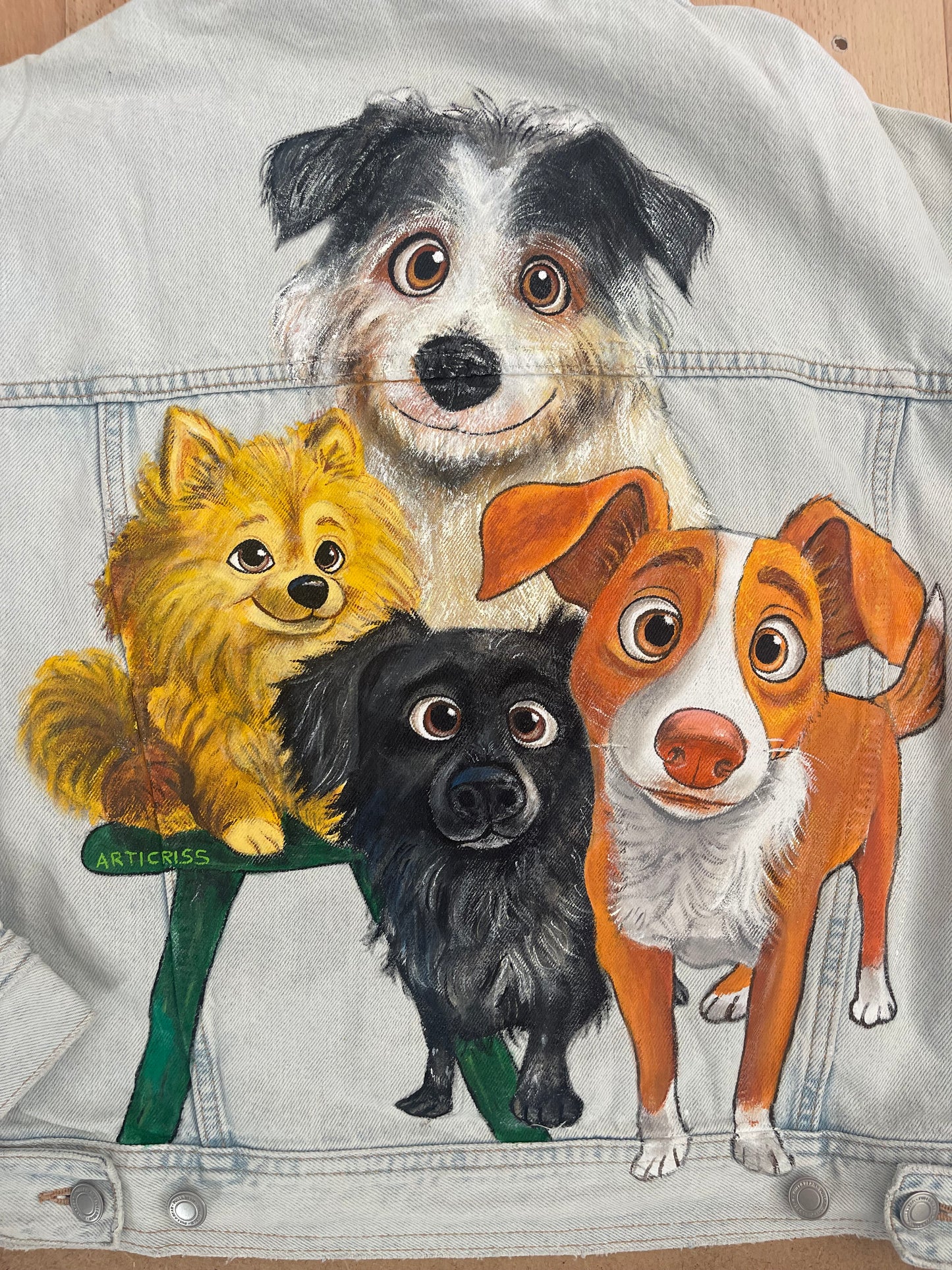 Cazadora vaquera 4 mascotas animadas