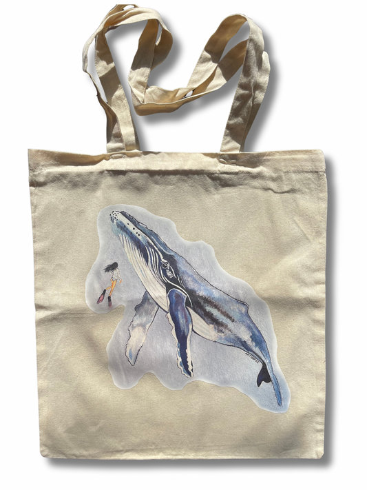 Totebag Ballena y chica